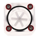 Acrylic G1/4'' Threaded Square Shape Computer Water Cooling Flow Meter White