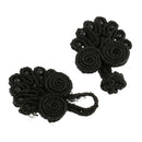 20 Sets Black Chinese Knots Frog Buttons Closures for Clothes Coats Sewing