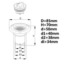 Boat Ship Marine Motorhome Water Hatch Cover White