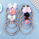 10pcs/Bag Baby Girls Headbands Lace Elastic Photo Photography Prop Hairband