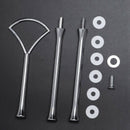 1 set 2 3 Tier Cake Plate Stand Heavy Metal Center Handle Fitting Hardware  R2F2