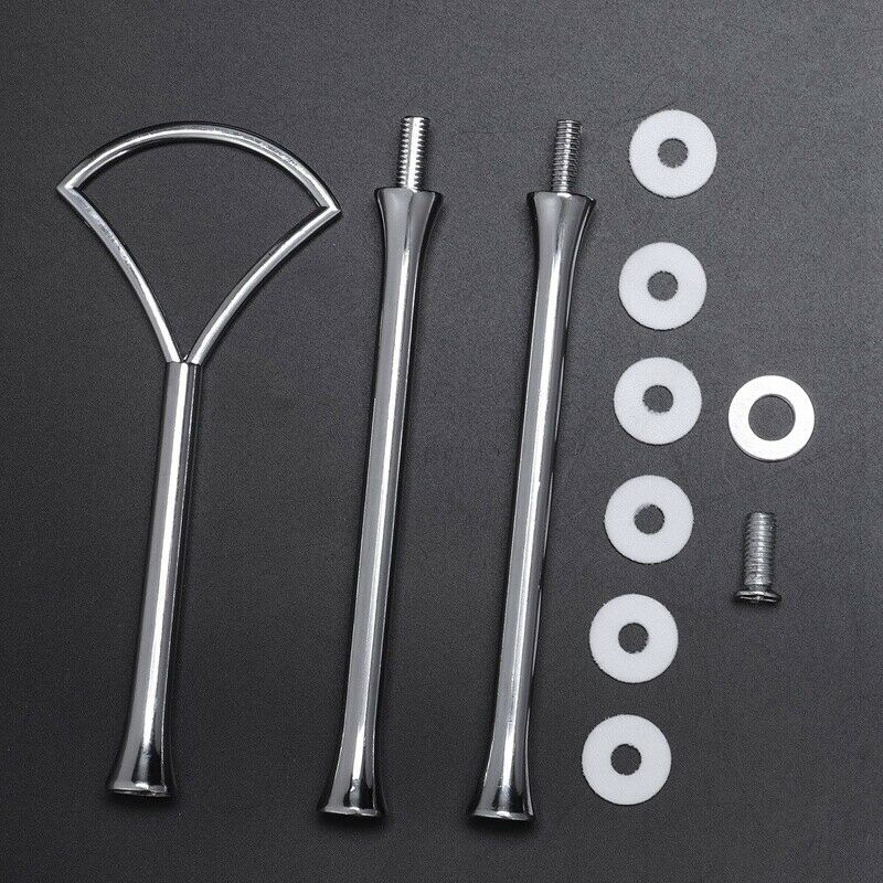 1 set 2 3 Tier Cake Plate Stand Heavy Metal Center Handle Fitting Hardware  R2F2