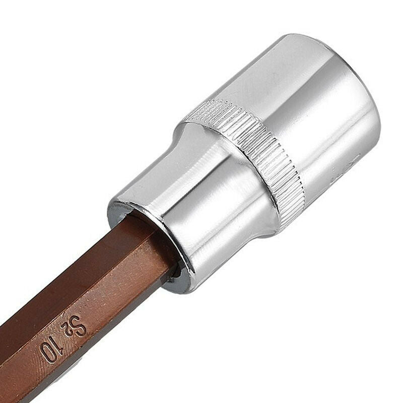 1/2-Inch Drive 10mm Triple Square Spline Bit Extra Long Socket, S2 Steel