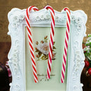 Twisted PVC Candy Canes Red & White 13 cm Christmas Tree Decoration 6 pcs