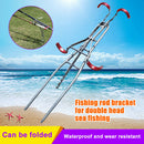 40cm Sea River Lake Double Pole Holder Foldable Portable Metal Fishing Tools