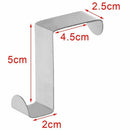 Pack of 12 Stainless Steel Over Door Hooks Hanger Over Cupboard Hooks Drawe