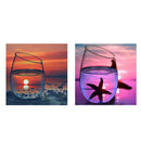2pcs 5D Diamond Painting Full Drill and Embroidery Cross Stitch Kit DIY Gift