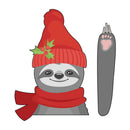 Cute Sloth Christmas Car Rear Windshield Wiper Stickers Auto Styling Decals