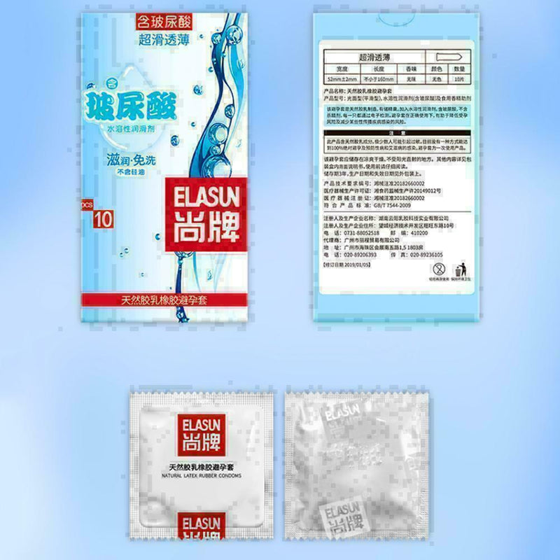 10pcs/Box Male Super Thin Condoms Delayed Condones Latex Condom Lubricantio G6Q7