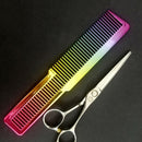 Haircut Hairdresser Comb Colorful Rainbow Comb Hairdressing Styling Tool A