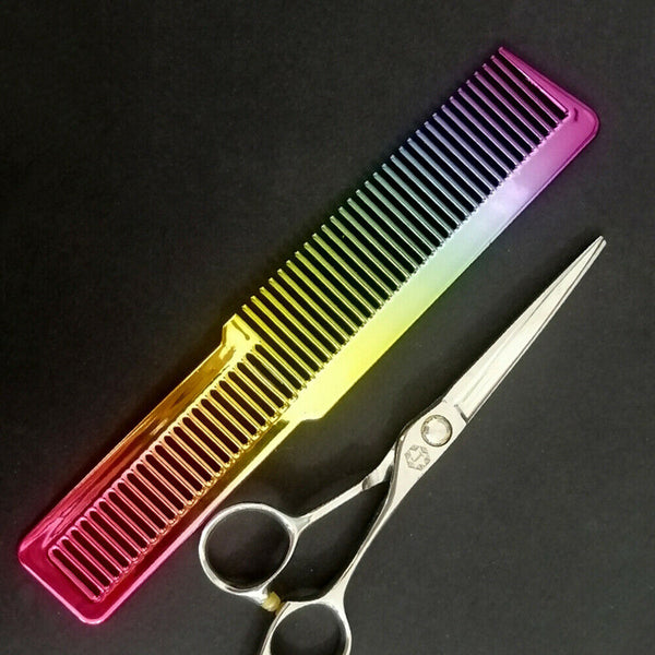 Haircut Hairdresser Comb Colorful Rainbow Comb Hairdressing Styling Tool A#S