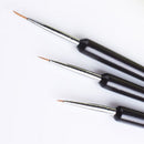 3X Tiny Acrylic Nail Art Design Decoration Pens Brush Paintings Drawing TFF~
