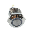 Angel Eye Blue LED Light 3V 12mm Stainless Steel Momentary Push Button Swit