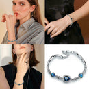 2020 Charm Women Ocean Heart Blue Crystal Rhinestone Gifts Bracelet Bangle N0L8
