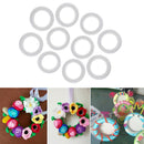 10x White DIY Circle Ring Styrofoam Foam Material for Xmas Art Craft 110mm