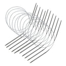 11 pcs 80cm Durable Stainless Steel Circular Knitting Needles Size 6-16