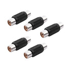 5pcs Audio Video RCA Female to Female Coupler Joiner Barrel Adapter X6K7