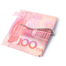 1X Spring Metal Money Clip Stainless-Steel Cash ID Credit Card MoneyHolderClipH3