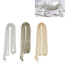3pcs Metal Crossbody Shoulder Bag Chain Strap Handle Replacement 120cm