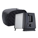 Cotton 2 Slice Toaster Cover Appliance Oven Cover Dust-Proof Black Grid