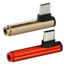 USB Type C to 3.5mm Jack Headphone Adapter Type-C to AUX Audio Splitter USB