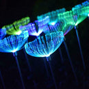 Solar Fiber Optic Jellyfish LED Light Ground Lamp Garden Outdoor Waterprof Decor