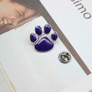 Dog Cat Claw Brooch Cartoon Cute Pin Badges Backpack Jacket Jewelry (Blue) A