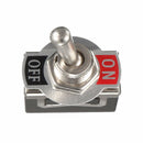 2X 12V Heavy Duty Toggle Flick Switch ON/OFF Car Dash Light Metal SPST 12 Volt