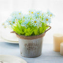 Country retro old metal flower bucket flower creative home desktop decorati M4U7