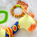 Infant Baby Development Soft Giraffe Animal HandbellsTHattles Handle Toys-OZ