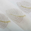 Leaf Embroidered Bedroom Half Blackout Curtain Living Room Window Blinds