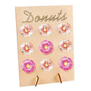 4X(2Pc Donut Stand Wooden Candy Sweet Doughnut Holds Party Favour Storage RH6Q6)