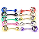 10PCS Surgical Steel Navel Belly Bar Ring Navel Belly Button Piercing Jewelry FT