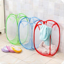 Foldable Color Net Storage Basket Laundry Basket Laundry Basket,Clothes Bas W4B8