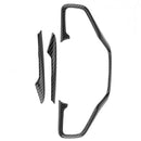 3Pcs Carbon Fiber Style Car Steering Wheel Frame Cover Trim Stickers Fit fo Y3N7
