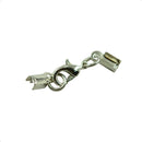 24 Sets Cord Crimp End Caps for Necklace Bracelet Ropes Cord Connector DIY