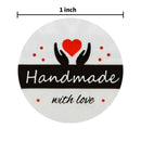 Round "Homemade with Love" Stickers Seal Labels 500 Labels Stickers Scrapbo K8H7