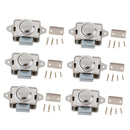 Set of 6 Push Button Drawer Cupboard Catch Lock Latch for RV Boat Sliver New
