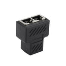 RJ45 Splitter Adapter 1 to2 Dual Female Port CAT5 6 LAN Ethernet Connector Stock