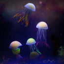 2x Aquarium Decoration Fish Tank Ornament Artificial Fish Jellyfish Marine