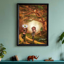 Diamond Painting Girl in Woods Full Round Rhinestone Picture Set 30x40cm