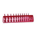 3Pcs Socket Trays 1/4 1/2 3/8 Inch SAE and Metric Socket Organizer Rail Trays