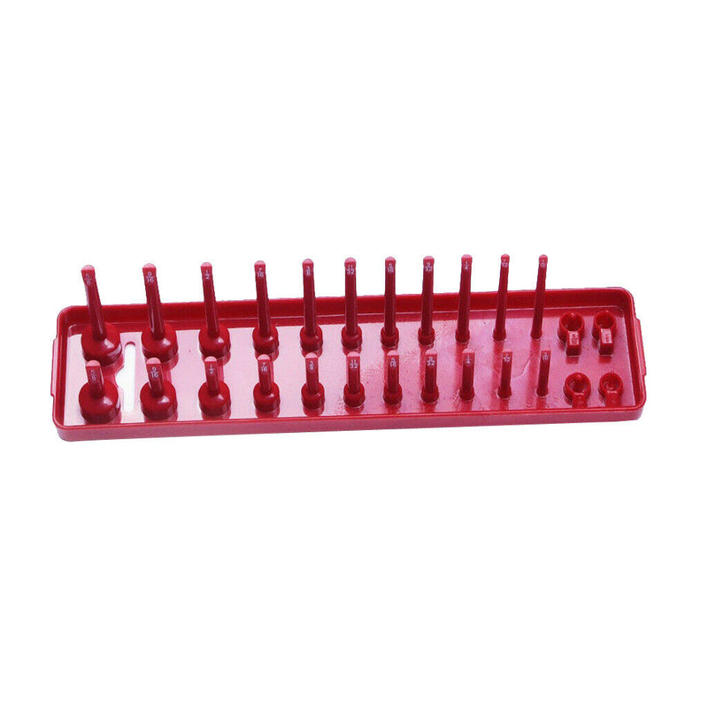 3Pcs Socket Trays 1/4 1/2 3/8 Inch SAE and Metric Socket Organizer Rail Trays