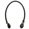 4 Pieces Leather Bag / Single Shoulder Strap Handles Beige + Black Straps