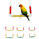 Pet Bird Parrot Cage Hanging Birds Stand Wood Swing Perch S