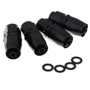 4PCs AN6 -6AN black straight tube fuel hose connec 3C