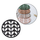 4pcs/set Silicone Trivet Mat Hot Pot Stand Round Heat Resistant Non-Slip Kitchen