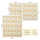 Beeswax Food Wrap, Reusable Food Wrap Beeswax Wrap 4 Pack for Sandwich, Che