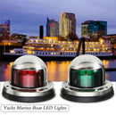 2X LED Bow Navigation Light Red Green Sailing Signal Light for Marine Boat Y Hn