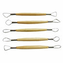 Metal Cutter Pottery Double-Ended Sculpting Tool Set 5 in 1 O8I7